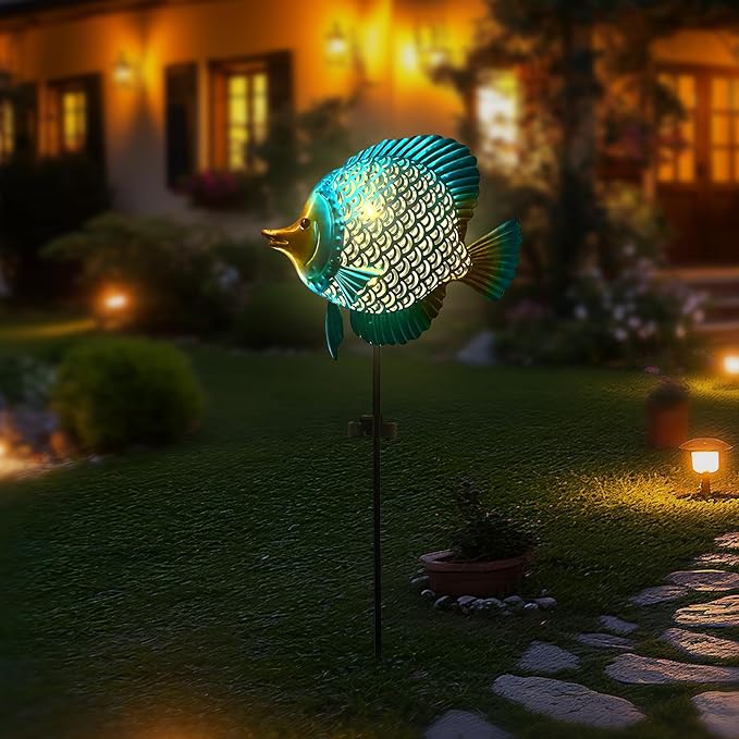 HONGLAND Outdoor Fish Solar Garden Lights - Image 7