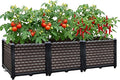 Large Planters for Outdoor Plants 14" Tall Planter Box, Raised Beds for by TooCust