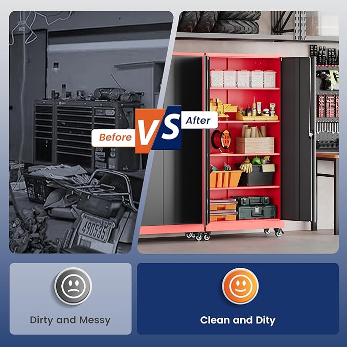 Yizosh Metal Garage Storage Cabinet - Image 7