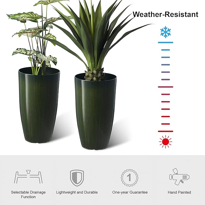 Glitzhome 23.5" H Large Tall Planter - Image 3