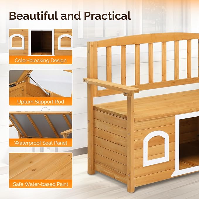 VINGLI Outdoor Storage Bench - Image 5