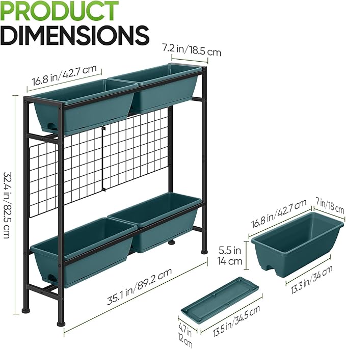 CADUKE Raised Planter Box with Legs, Raised Garden Bed with Drainage Holes & - Image 2