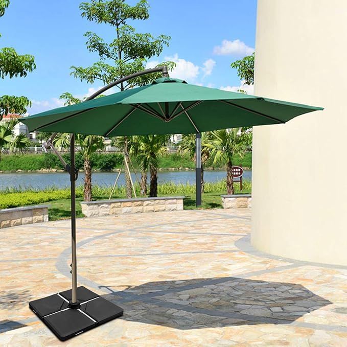 Tangkula 4PCS Patio Cantilever Offset Umbrella Base Weight Stand, 238lbs Square - Image 3