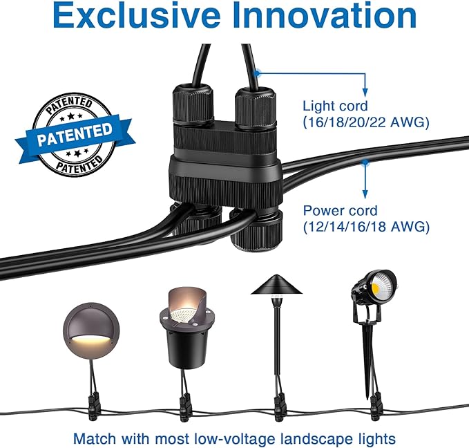 SUNVIE Fastlock2 Low Voltage Wire Connector Landscape Lighting Connectors 12-18 - Image 3