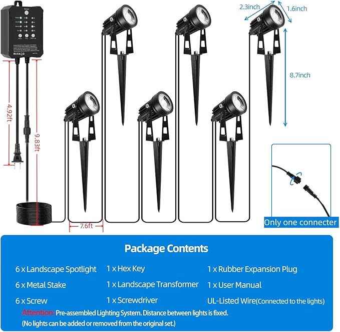 All-in-One Low Voltage Landscape Lighting, Dusk to Dawn Transformer Timer - Image 9