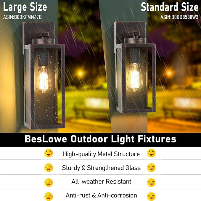 Large Size Outdoor Wall Light Fixtures, Exterior Lighting Fixtures Porch - Image 3