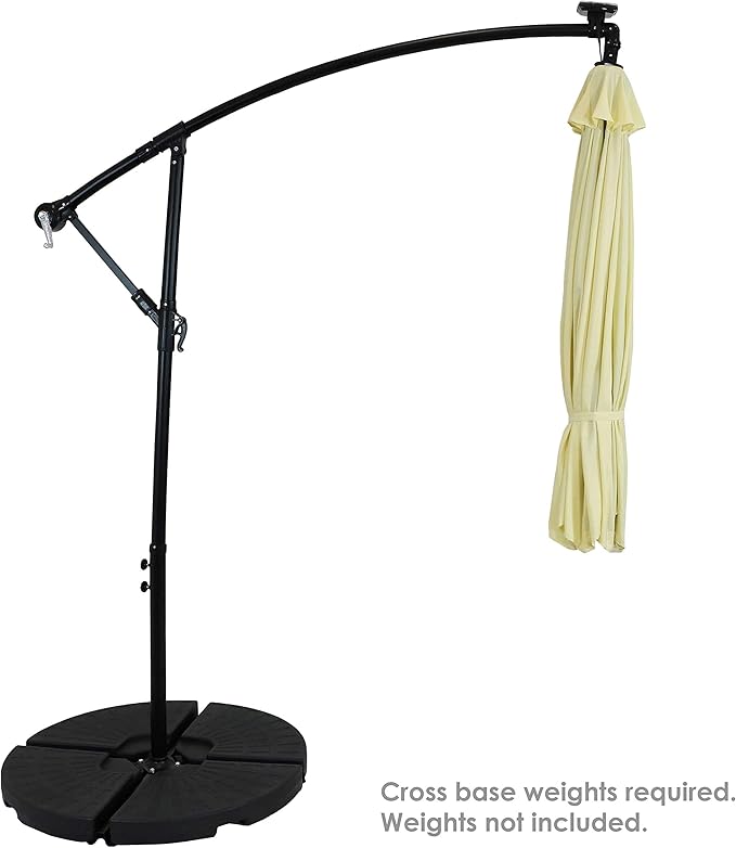 Sunnydaze 10' Solar Offset Patio Umbrella - Image 5