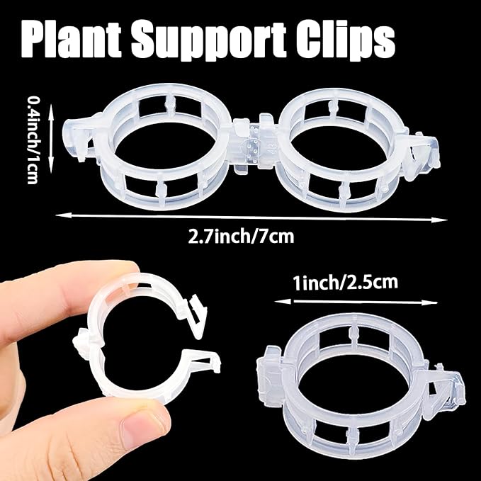Anyumocz 400Pcs Plant Support Garden Clips, Plastic Grape Tomato Support Clip - Image 2