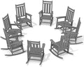 KINGYES Oversized Outdoor Rocking Chair Set of 8, All-Weather Patio Rocking by KINGYES