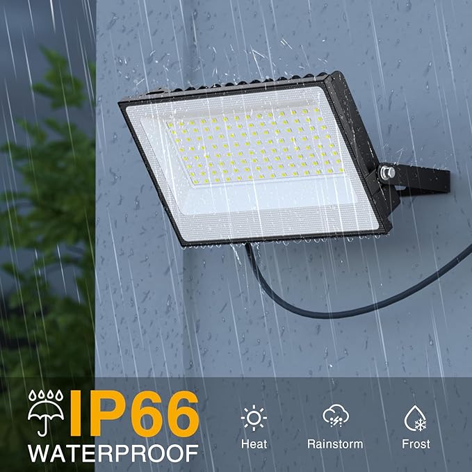 Onforu 150W LED Flood Light Outdoor, 15000LM Security Lights, IP66 Waterproof - Image 4