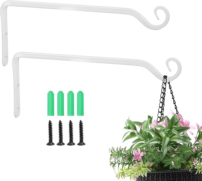 Jardim 2 Pack 10 Inch Premium Decorative Metal Iron Wall Hangers by Jardim