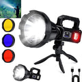 Rechargeable Spotlight Flashlight, Peascat 3, 000L Lumens LED Handheld Spot by Peascat