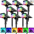 T-SUNUS 8 Pack Solar Color Landscape Spotlights, IP65 Waterproof Solar Powered by T-SUNUSLighting