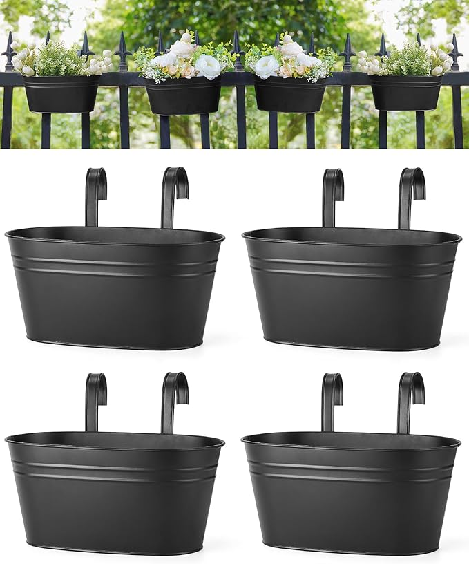 Dahey 10.5 Inch Metal Iron Hanging Flower Pots by Dahey