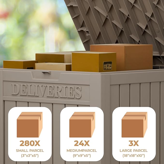 55 Gallon Package Delivery Box for Outside, Weather Resistant UV Protection - Image 2