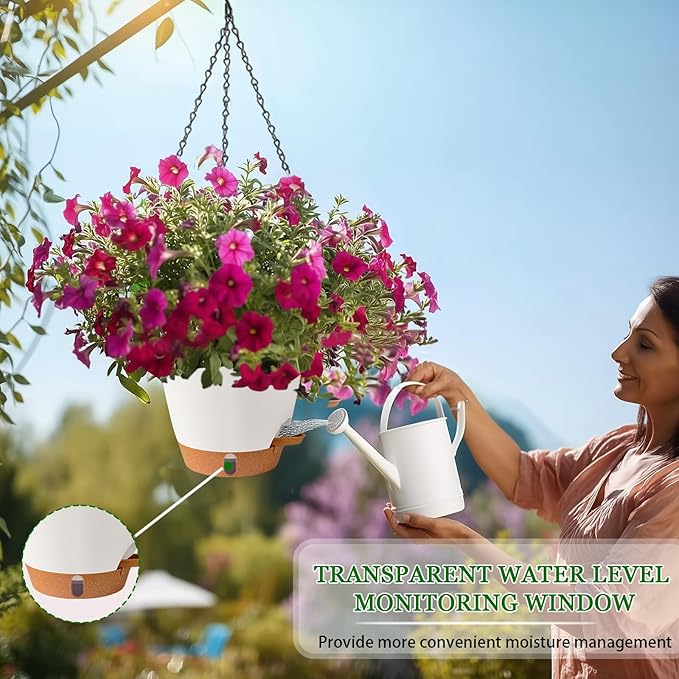 Hanging Planter for Indoor Plants 8 Inch, 2 Pack Hanging Baskets for Plants - Image 3