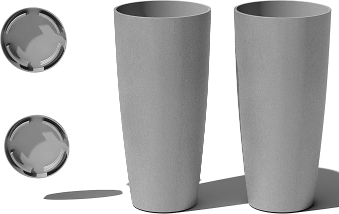 Veradek Vega Round Tall Planter Pots by VeradekOutdoor