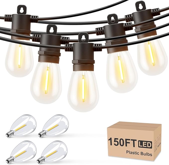 Svater Outdoor String Lights 150 FT, Patio Lights by Svater