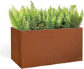 Corten Steel Corner Metal Planter Box L36 x W12 x D16 Rusted Garden Steel by DISCOVERINGBEAUTY