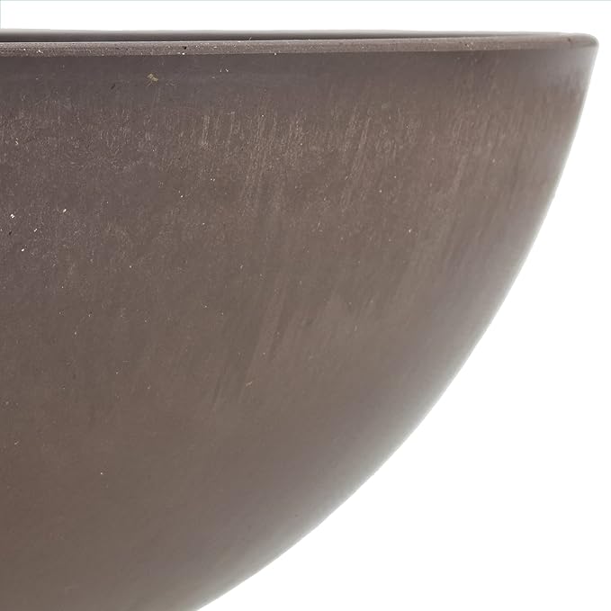 PSW Pot Collection M30C 12-inch Plastic/Stone/Wood Composite Low Bowl Planter – - Image 3