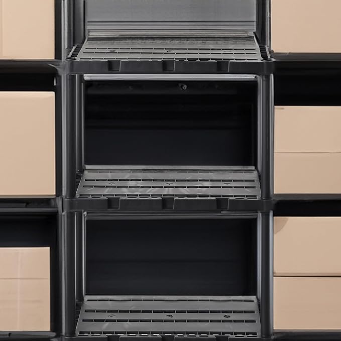 Gracious Living 4 Pack Light Duty Storage Shelves, Knect-A-Shelf 4-Shelf - Image 5