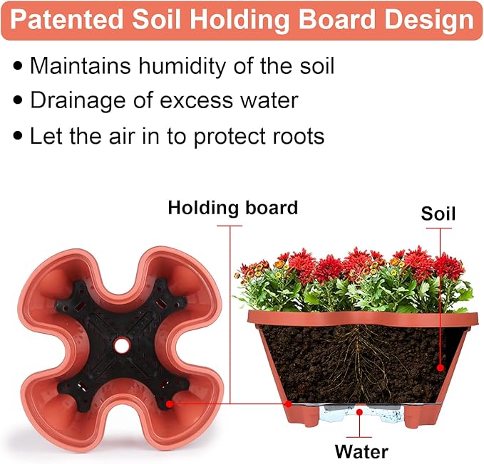 GameXcel Vertical Planter 5 Tier Stackable Planters Garden Planters Strawberry - Image 4