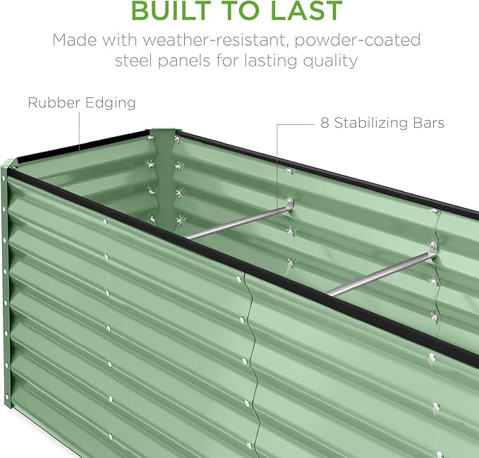 Best Choice Products 8x2x2ft Raised Outdoor Metal Garden Bed, Deep Root Box - Image 7