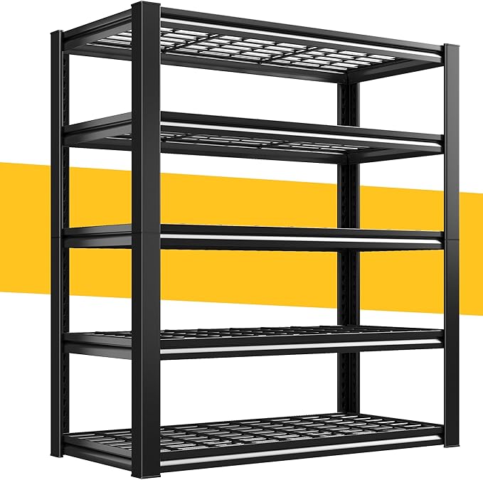 REIBII Garage Shelving 3200LBS, 5-Tier Storage Shelves, Adjustable Industrial by REIBII