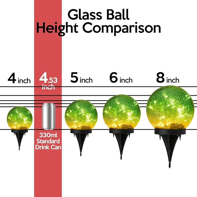 Outdoor Waterproof IP65 Solar Globe Lights, Led Solar Light Balls - Image 6