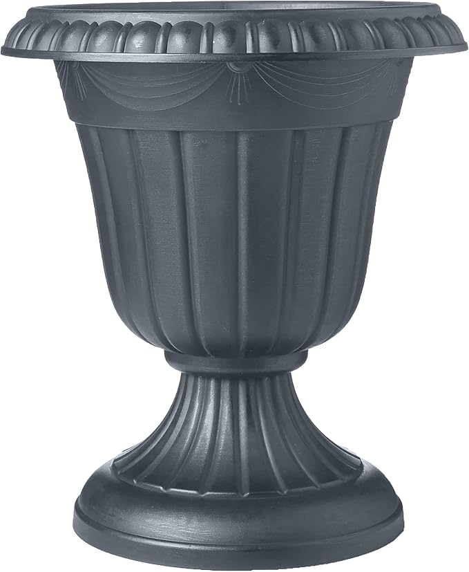 Arcadia Garden Products PL00GY Classic Traditional Plastic Urn Planter by Unknown