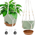 Hanging Planters for Indoor Outdoor Plants, 2 Pack Self Watering Hanging Pot by Vanslogreen