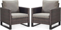 Belord Oversize Patio Chairs Set of 2 Outdoor Wicker Dining Chairs, All-Weather by Belord