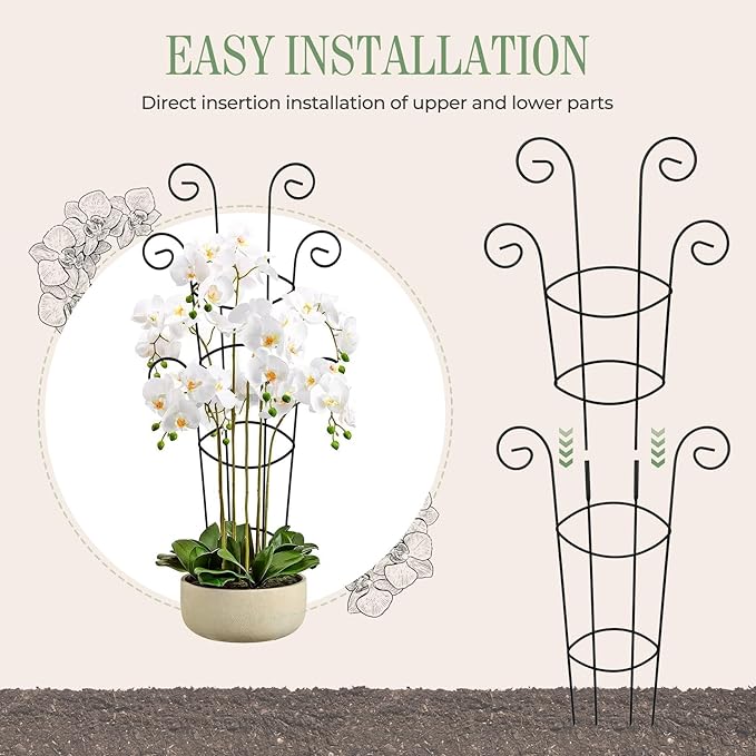4 Pack 30 Inch Tall Metal Plant Trellis - Image 5