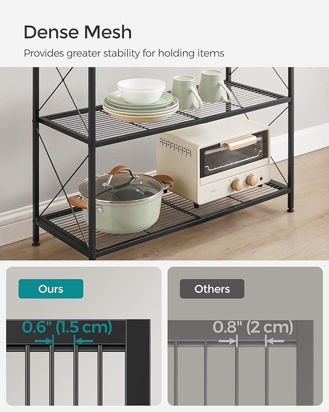 SONGMICS 4-Tier Metal Storage Rack, Shelving Unit - Image 5