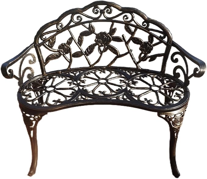 KAILI Garden Bench, Metal Aluminum Rose, Suitable by KAILI