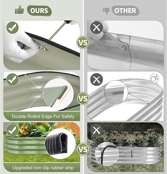 Galvanized Raised Garden Bed Outdoor- 2 Pcs Raised Beds - Image 4