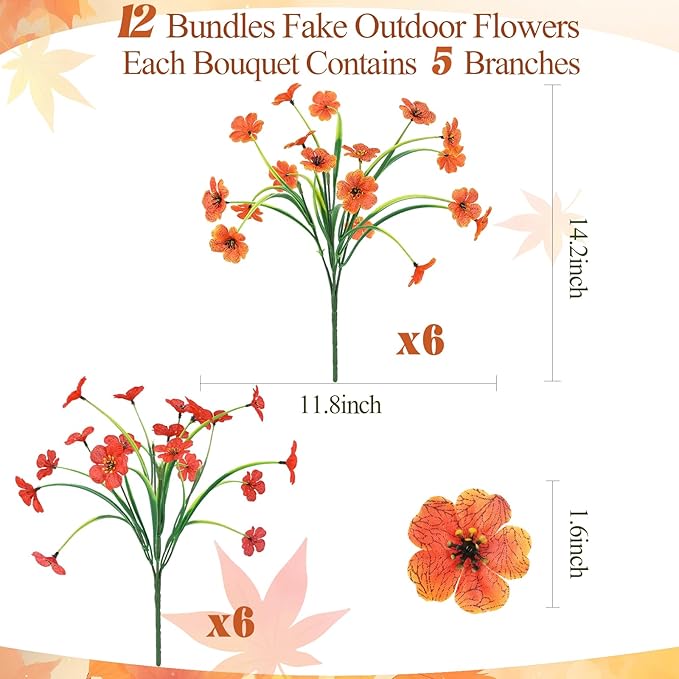 MACTING Artificial Fall Flowers - Image 5