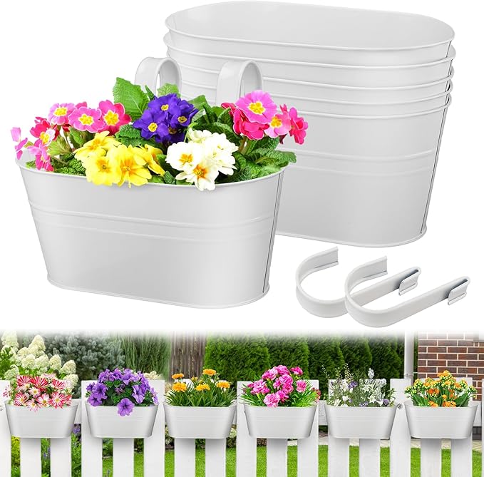 MADHOLLY Railing Planter with Drainage Holes by MADHOLLY
