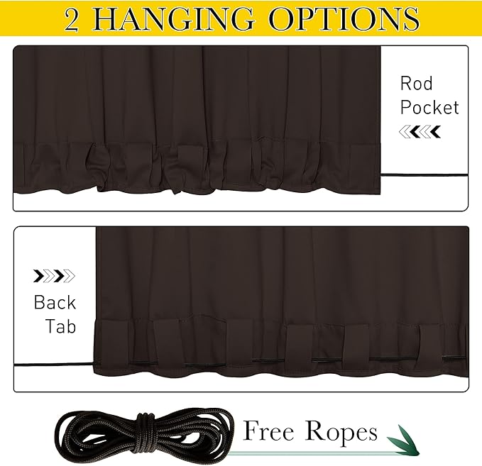 NICETOWN 2 Panels Outdoor Curtains - Image 4