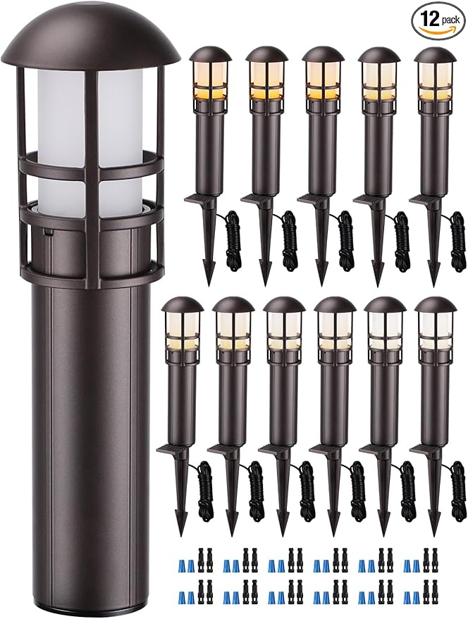 LEONLITE 12-Pack 5CCT Low Voltage Landscape Pathway Lights 3W Landscape by LEONLITE