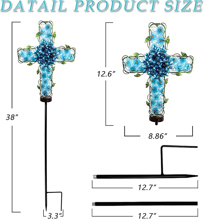 Solar Cross Garden Lights Outdoor Decorative - Image 5