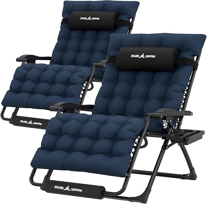 UDPATIO Oversized Zero Gravity Chair Set of 2, 33In XXL Patio Reclining Chair by UDPATIO