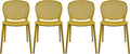 2xhome Set of 4 Patio Dining Chairs | Modern Stackable Outdoor Pool Side Chair by 2xhome