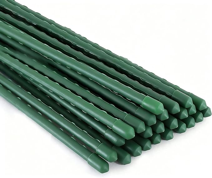 Xiny Tool Garden Stakes, 15 Pack 8 FT Steel Plant Garden Tomato Stakes by XinyTool