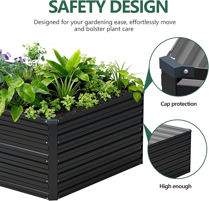 Vengarus 6x3x2FT Galvanized Raised Garden Bed Kit, Deep Root Planter Box - Image 3