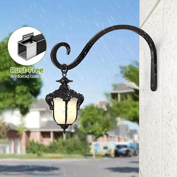 BOLITE Plant Hangers Outdoor Indoor, 12 Inch Wall Plant Hooks, Metal Bird - Image 3