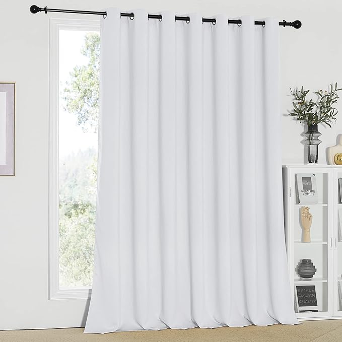 NICETOWN Room Divider Curtain, Sliding Door Curtain, Wide Width Thermal Drapes by NICETOWN
