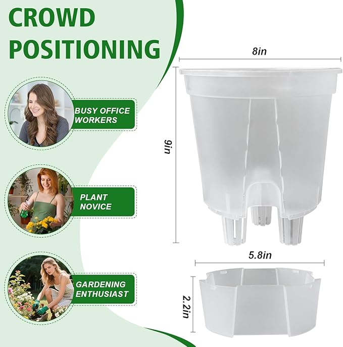 Cdd's Path Large Naked Root Planter Self Watering Pots Set - Image 2
