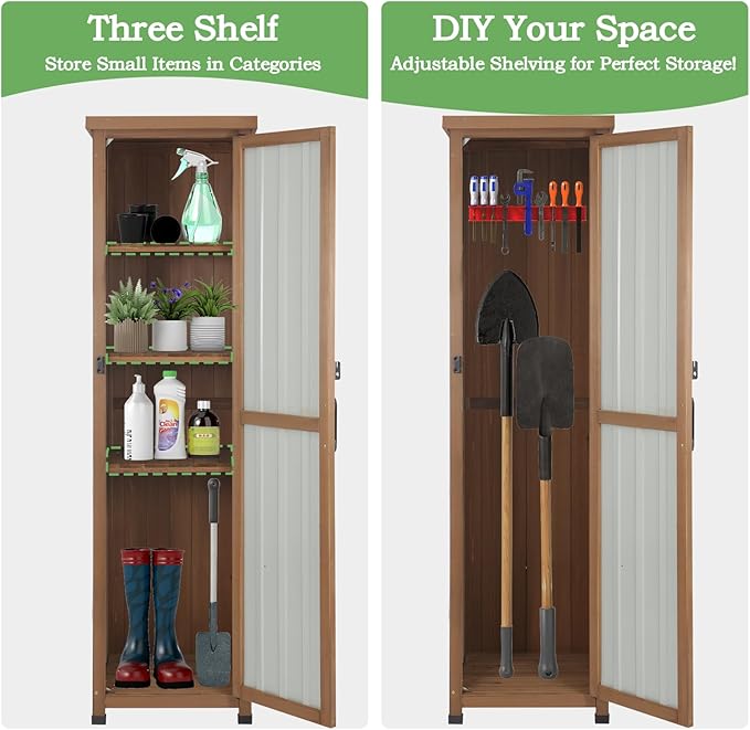 62" H Outdoor Corner Storage Cabinet - Image 4