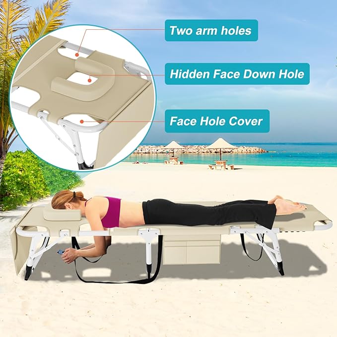 ABORON 3 in 1 Sun Tanning Chair Oversized - Image 7